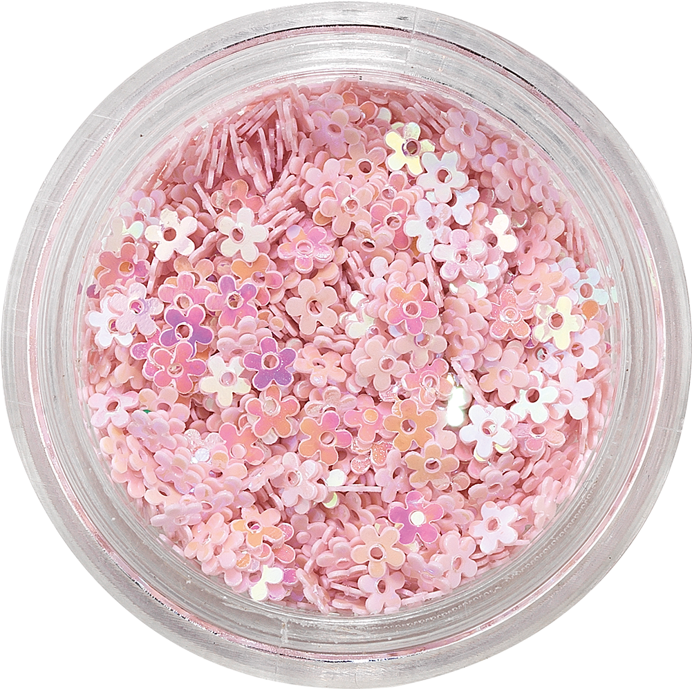 Pink Holo Flowers - Paillettes Pour Ongles - Pink Holo Flowers (1200x1353), Png Download