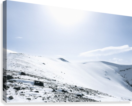 Mountain Top Canvas Print - Snow (429x344), Png Download