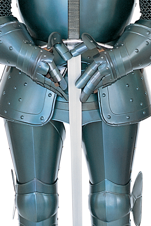 Blued Knight Armor 12 - "traditional Knights Full Suit Of Armor" (500x749), Png Download