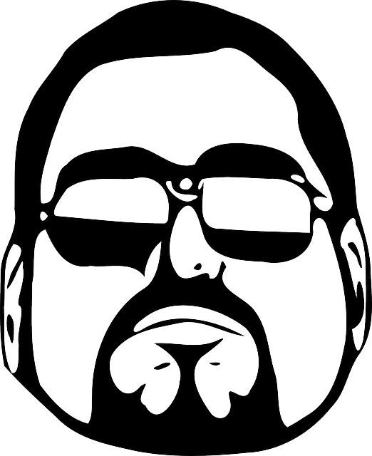 Perfil Hombre Con Gafas (522x640), Png Download