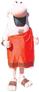 Pizza Pizza Makes Me Wanna Throw Up Throw Up - Little Caesars Guy (300x451), Png Download