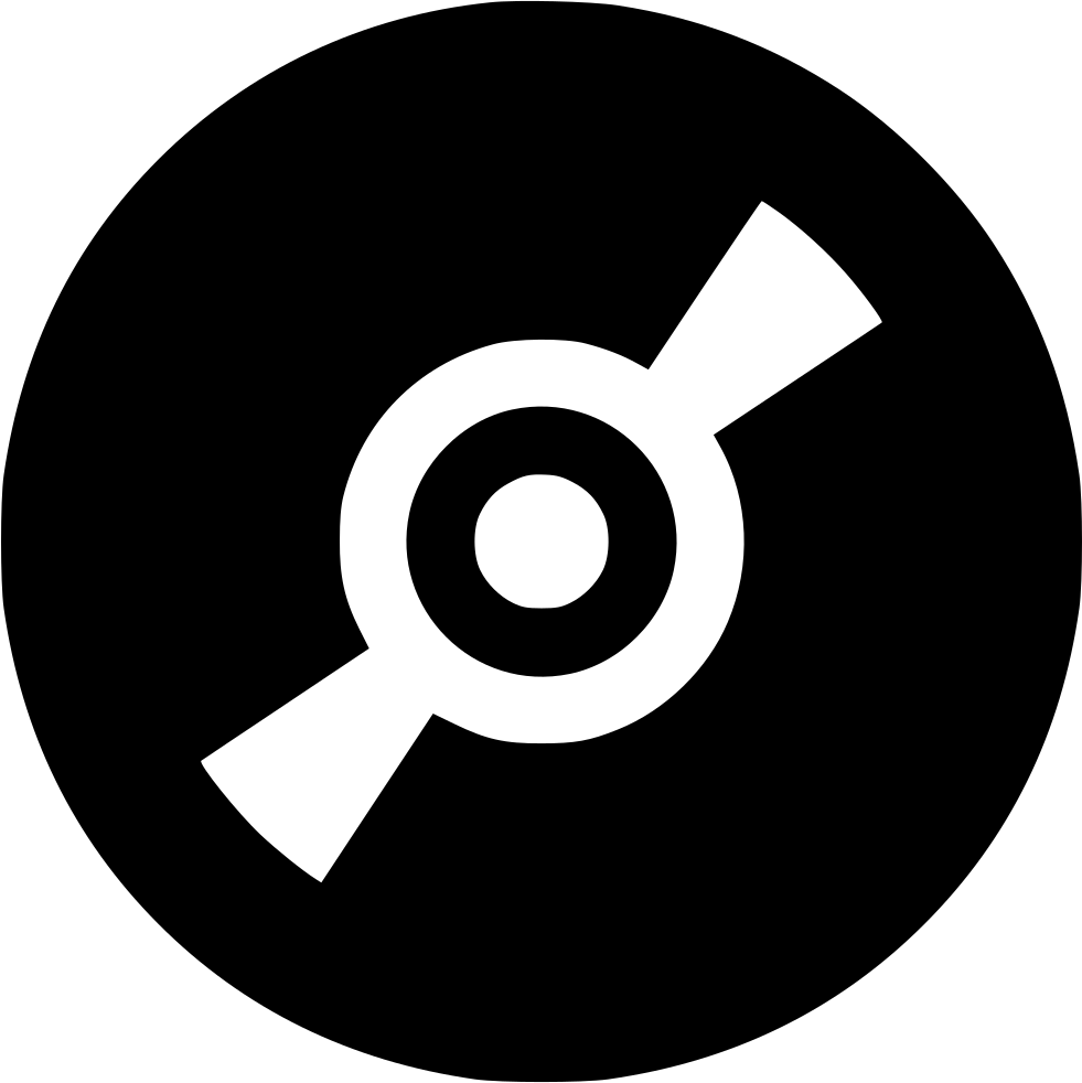 Cd Disk Disc Compact Drive Dvd Comments - Email Icon Black Circle (981x982), Png Download