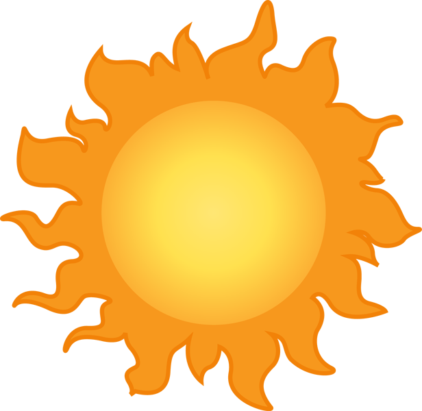 Sunny Weather Symbols Clip Art Free Vector In Open - Weather Symbols For Sunny (616x600), Png Download