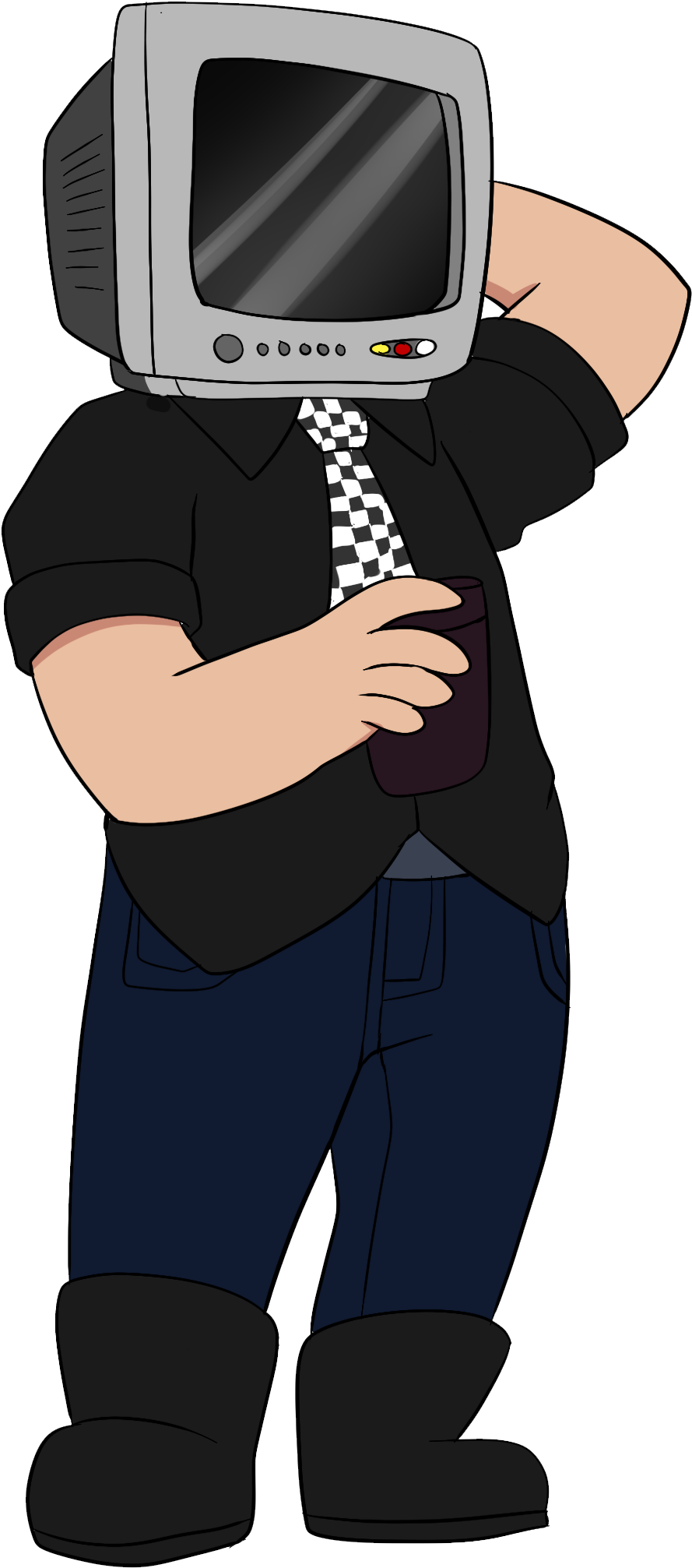 Tv Head Man - Television (1360x2552), Png Download