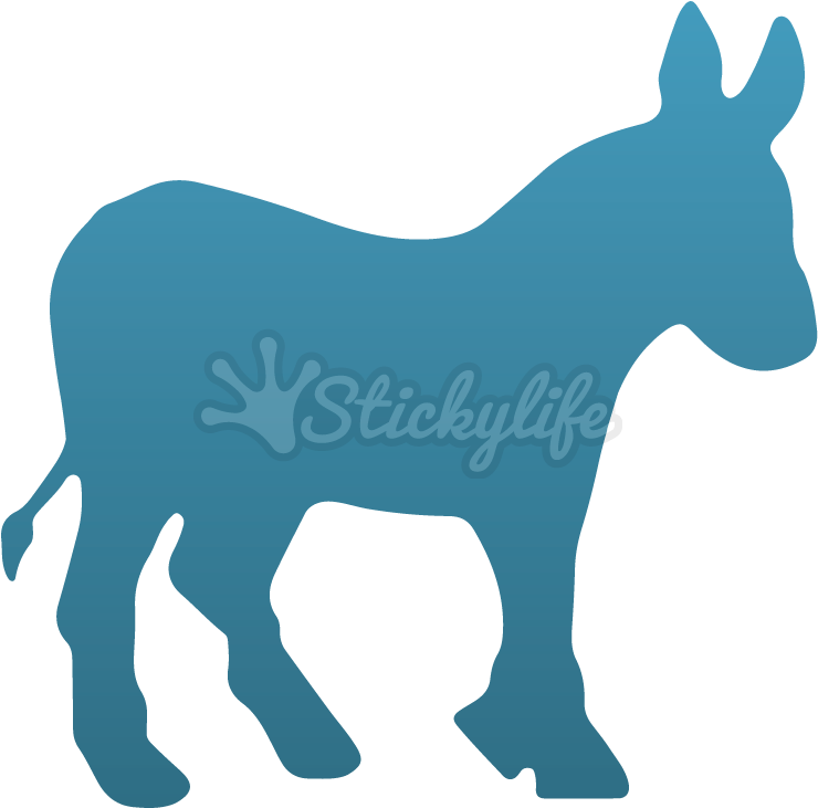 Donkey Temporary Tattoo - Democratic Republicans Symbol 1800 (350x350), Png Download
