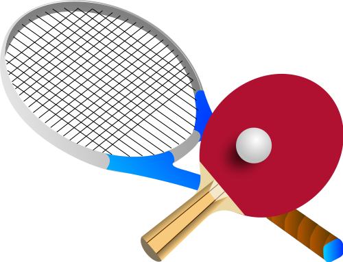 This Image Rendered As Png In Other Widths - Cartoon Tennis Racket Png (500x383), Png Download