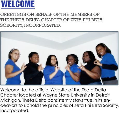 We Are Theta Delta Chapter Of Zeta Phi Beta Sorority, - Zeta Theta Beta (465x450), Png Download