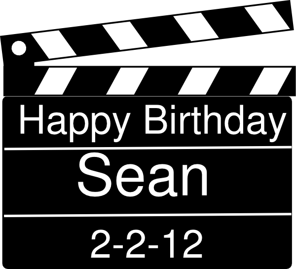Happy Birthday Clap Board Clip Art - Claqueta De Cine Png (600x545), Png Download
