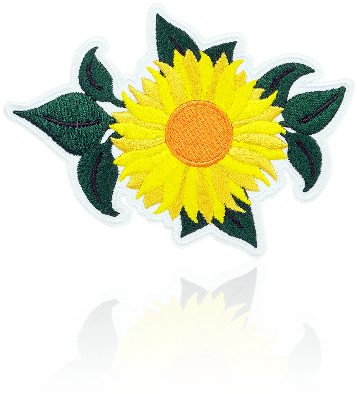 Brighten Your Day With This Sunflower On Your Denim - Sunflower (1000x1000), Png Download
