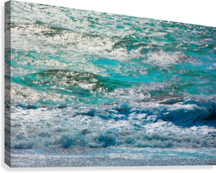 Blue Ocean Wave Texture Abstract Background Canvas - Ocean Abstract Background (429x344), Png Download