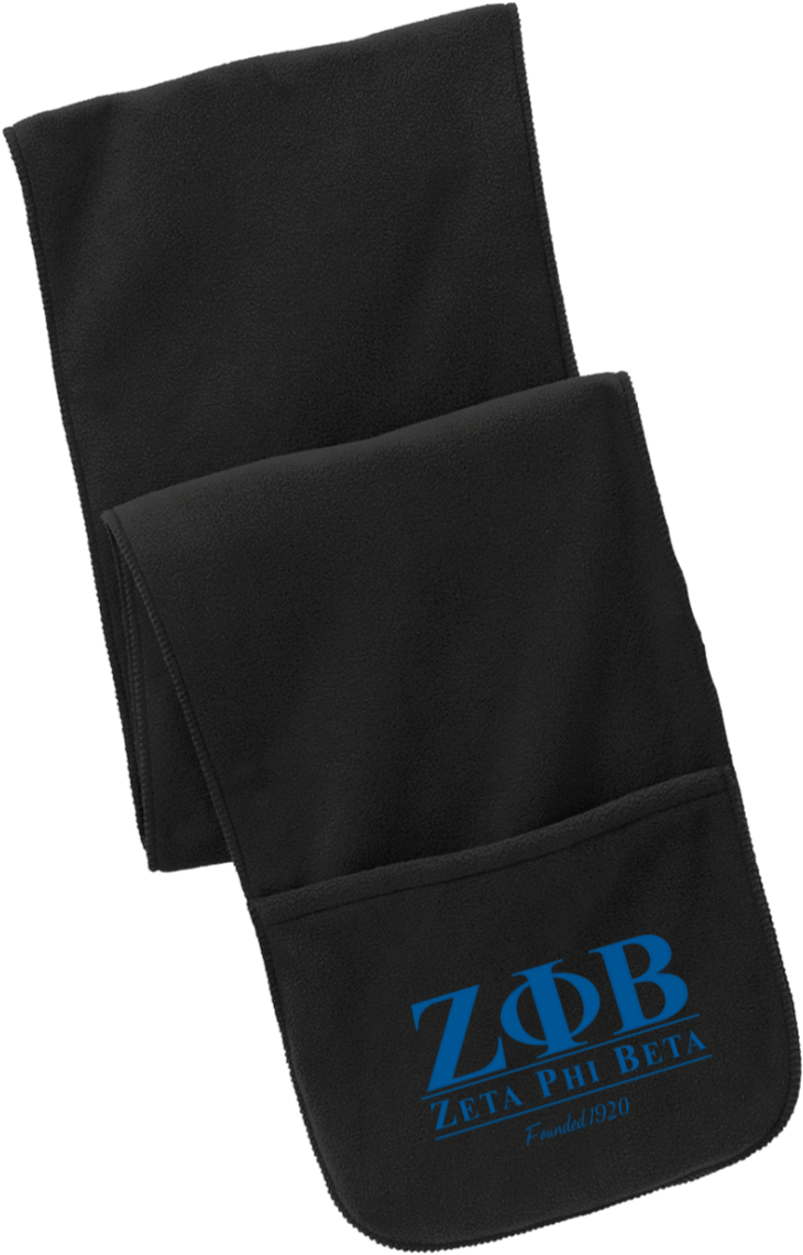 Zeta Phi Beta Fleece Scarf With Pockets - Scarf (1155x1155), Png Download