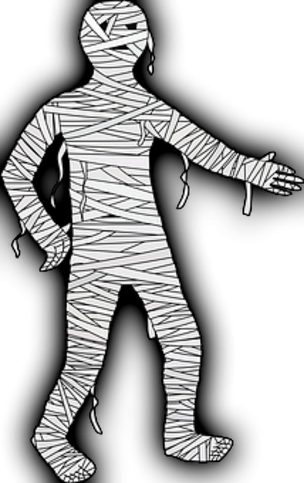 Who Isn't Scared By The Thought Of A Mummy Moving Around - Diy Halloween Mummy Decoration (600x953), Png Download