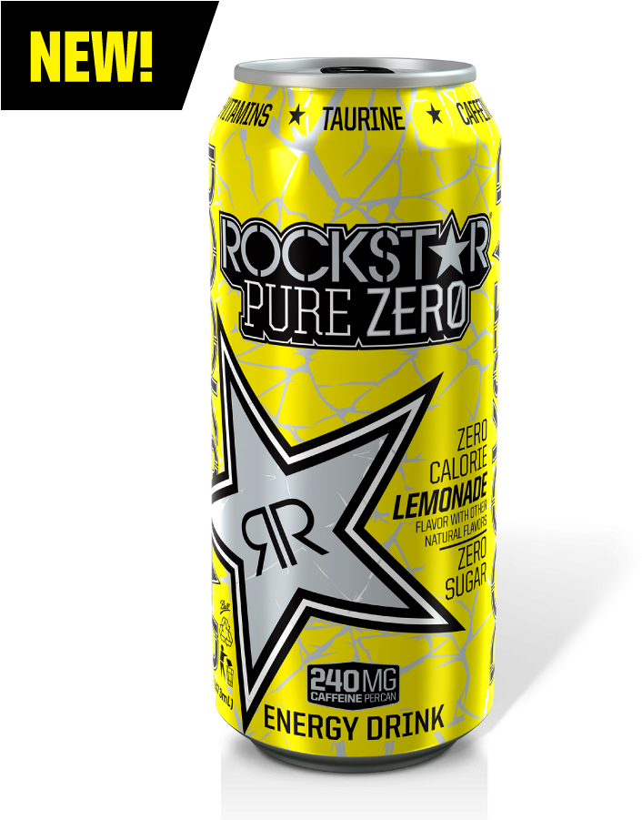 Rockstar Pure Zero Lemonade (900x900), Png Download