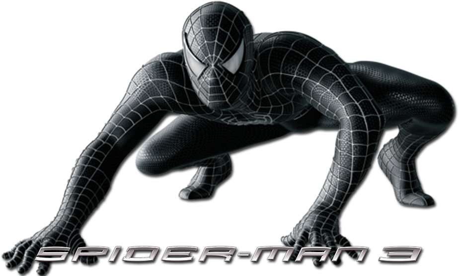 Spider-man 3 Image - Black Spiderman Wall (1000x562), Png Download