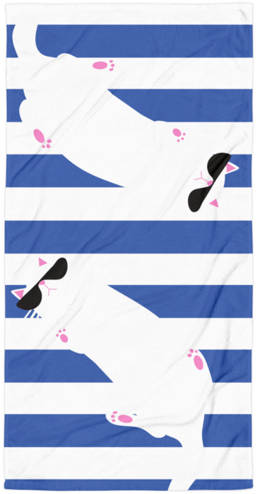 Summer Cat 'blue Stripe' Versatile Lightweight - Sock (800x800), Png Download