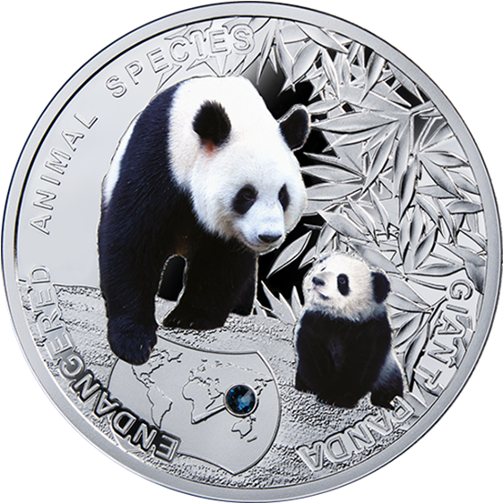 Niue 2014 1$ Giant Panda - Animal Coin (600x600), Png Download