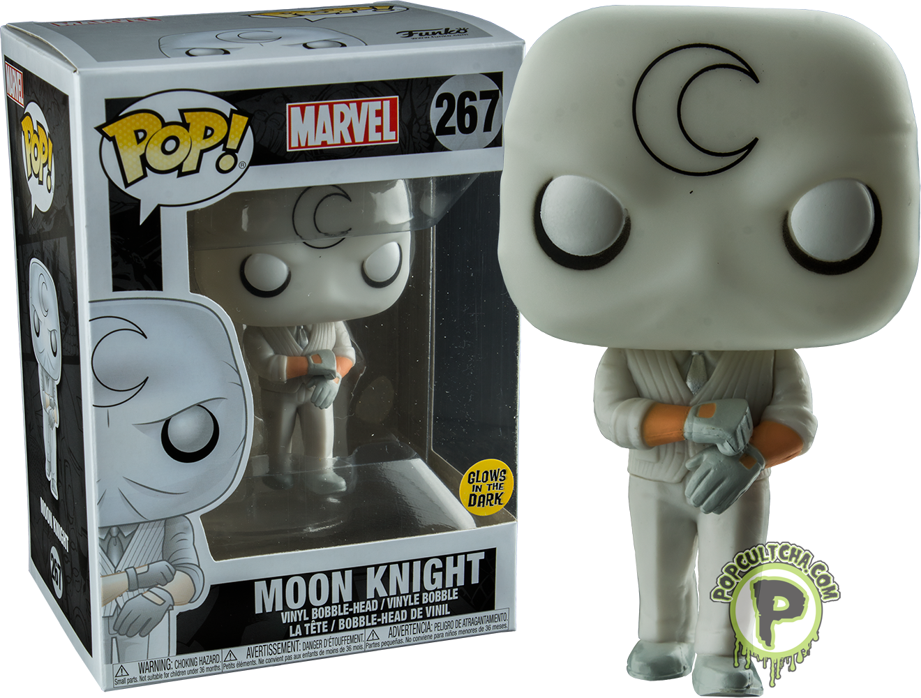 Marvel - Funko Pop Moon Knight Glow In The Dark (1320x1000), Png Download