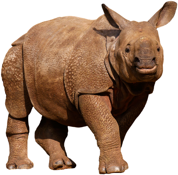 Animals, Wild Animals, Rhino, Panzer, Thick Skin - Zoo Animals Png White Background (902x720), Png Download