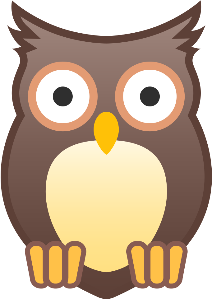 Owl Icon - Emoji Hibou (1024x1024), Png Download