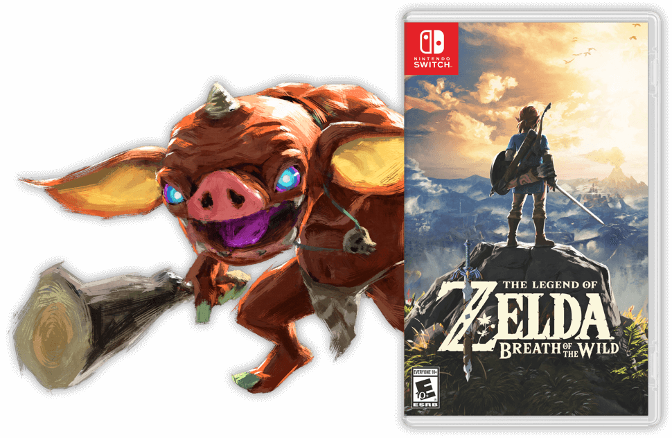 Breath Of The Wild's Box Art - Nintendo The Legend Of Zelda: Breath (970x632), Png Download