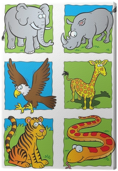 Animales Salvajes Animados Tigre (400x400), Png Download