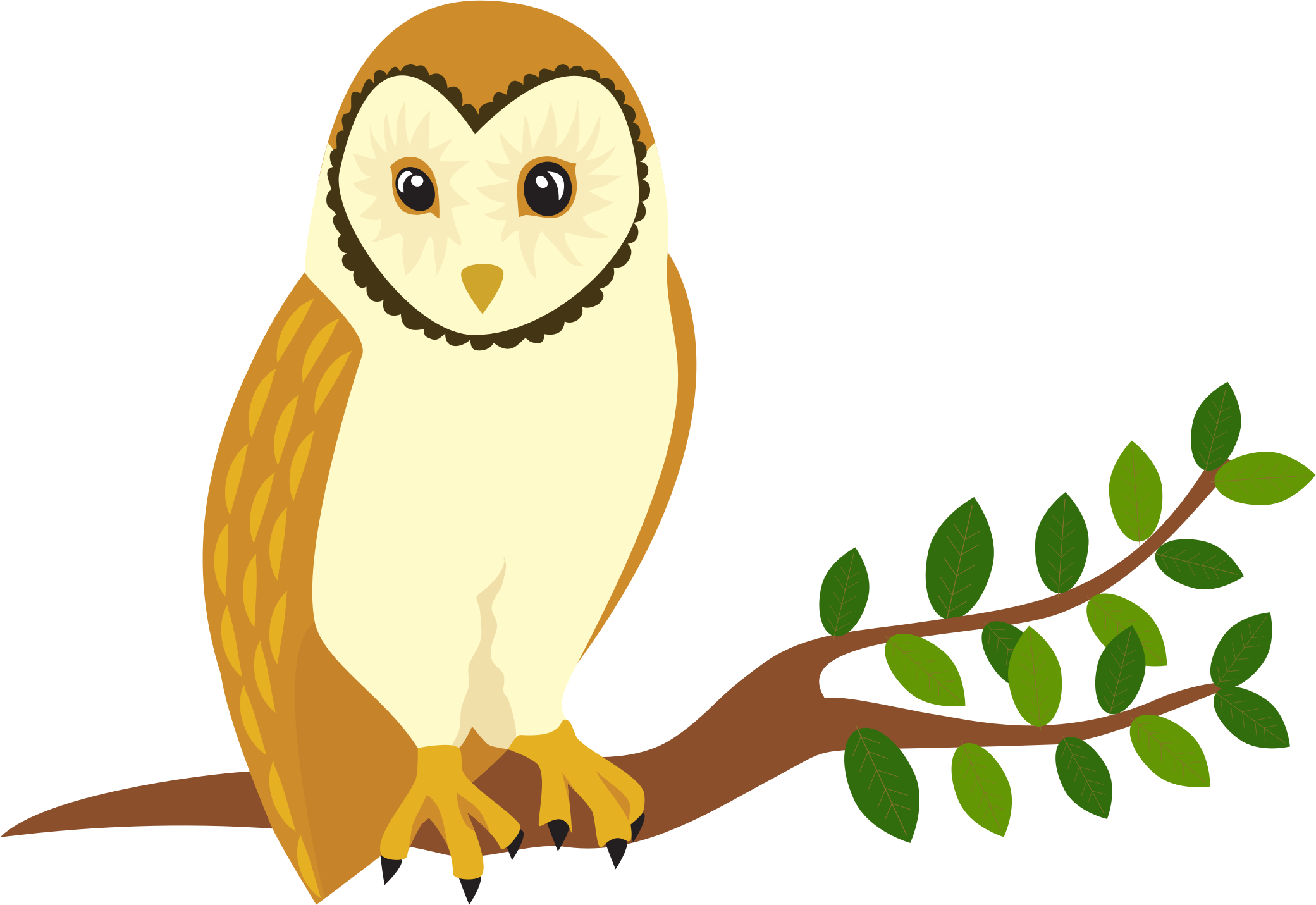 Owl In A Tree Png (2081x1431), Png Download
