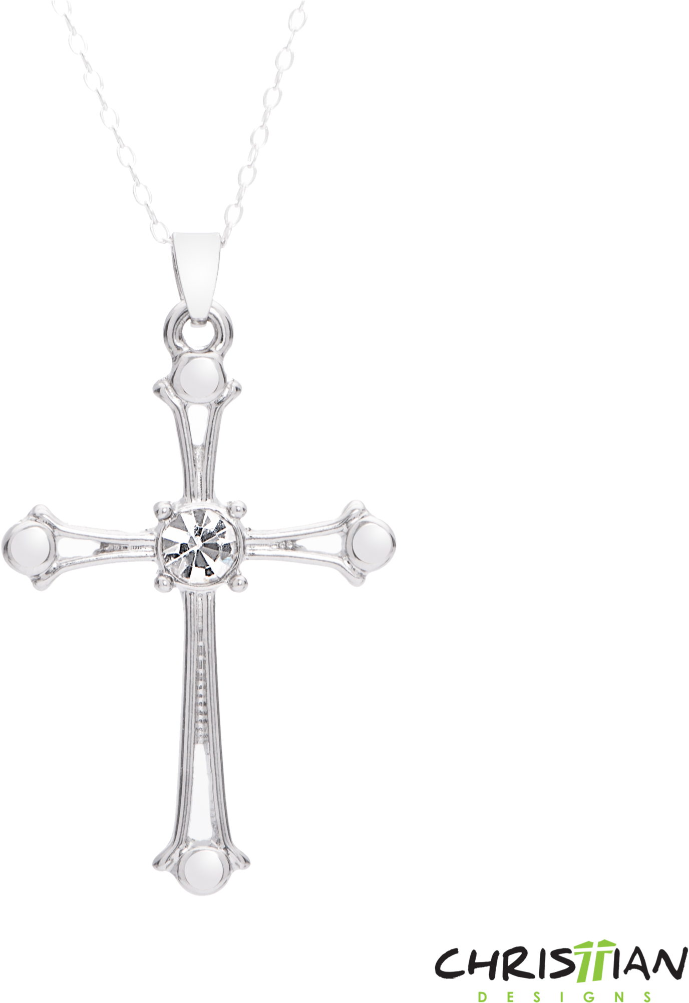 Download Cross Necklace With Gems Full Size PNG Image PNGkit