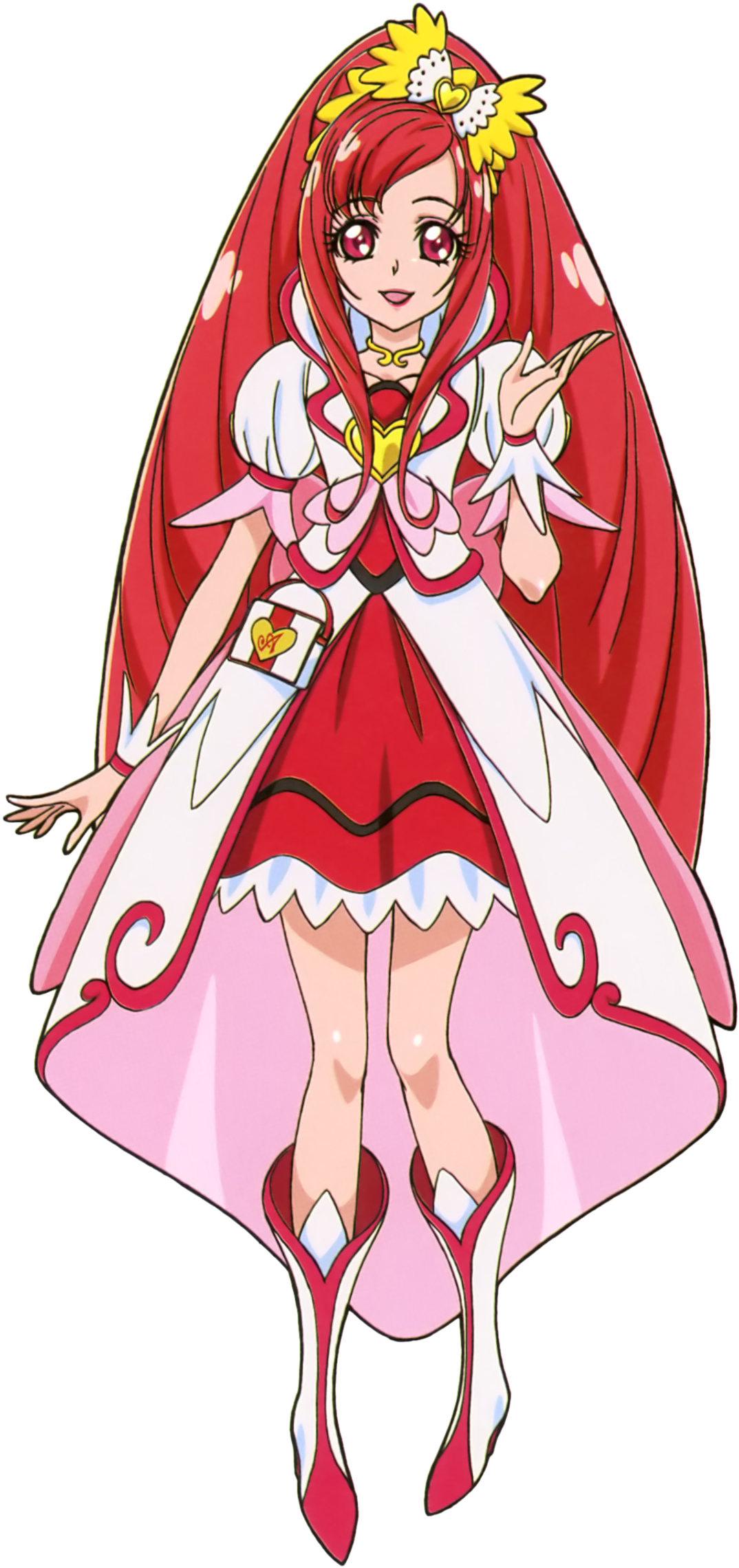 Doki Doki Pretty Cure Cure Ace Pose6 - Glitter Force Doki Doki Cure Ace (1089x2289), Png Download