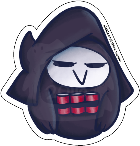 “death Squawks Among You” - Cartoon (500x500), Png Download