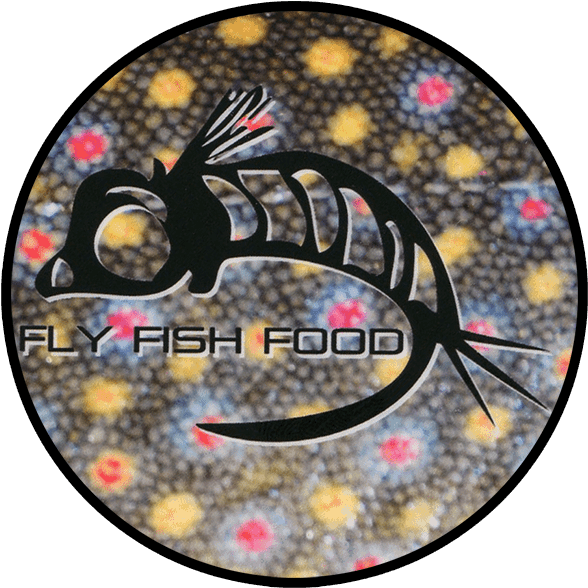 Fly Fish Food Round Logo Sticker Brookie - Logo (650x650), Png Download