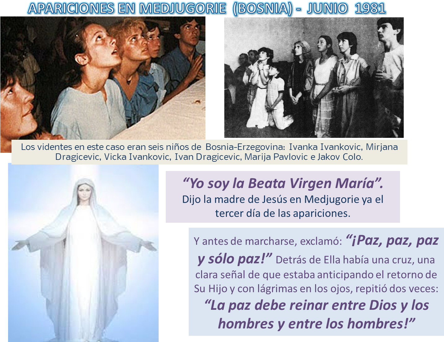 “yo Soy La Beata Virgen María” - Videntes De Medjugorje (1457x1131), Png Download