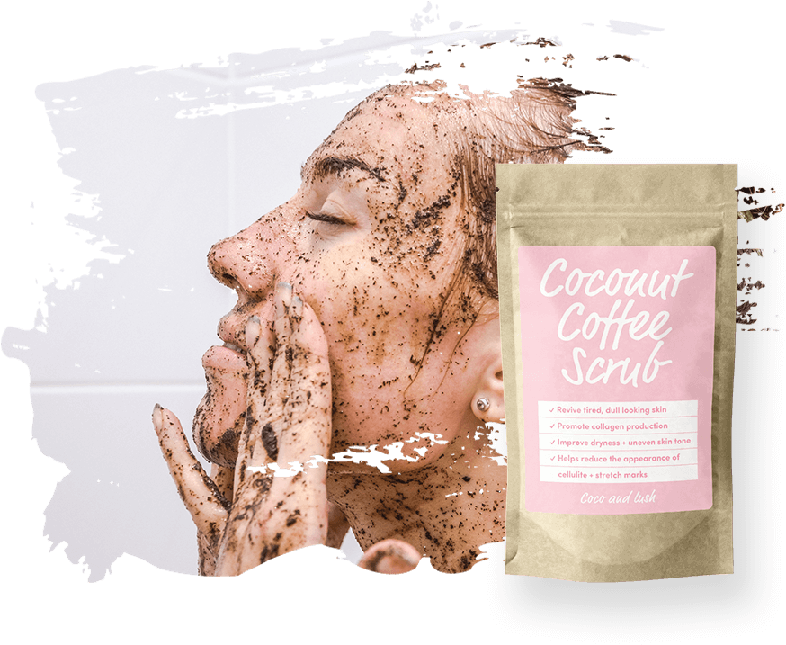 Coconut Coffee Scrub - Coffee For Acne (879x756), Png Download
