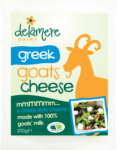 Greek Goats' Cheese - Delamere Dairy Greek Goats Cheese, 200g (531x531), Png Download