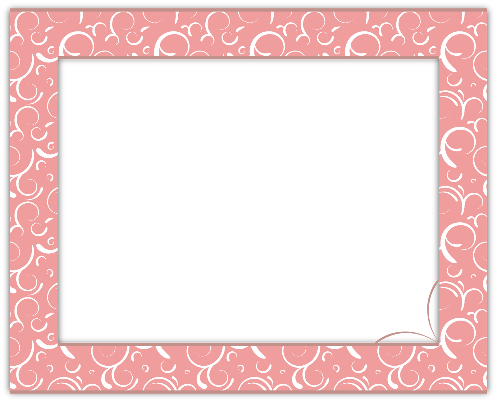 Digital Swirl Frames By Scrapdiggity - Picture Frame (1600x1293), Png Download
