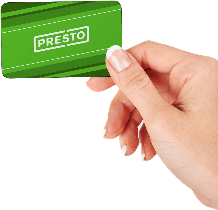 Hand Holding The Green Presto Card - Presto Card (832x760), Png Download