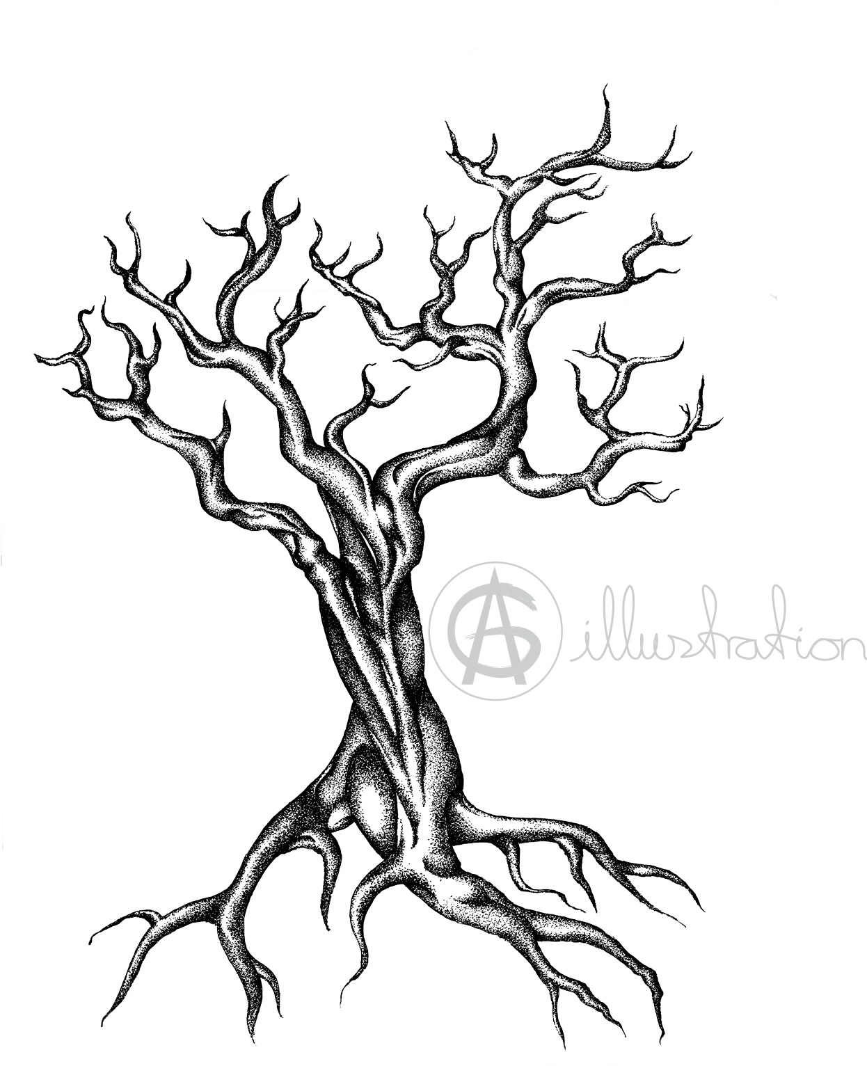 Yggdrasil Tree Without Leafes - Yggdrasil Tree Yggdrasil Design (1400x1749), Png Download