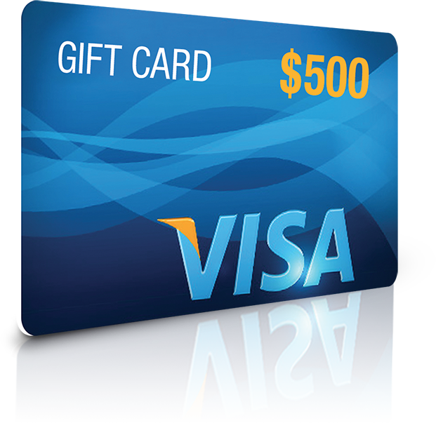 Contest Visa En - $500.00 Visa Gift Card (621x603), Png Download