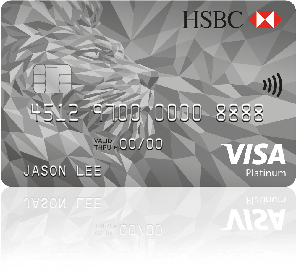 Hsbc Visa Platinum Credit Card - Hsbc Platinum Visa (1000x948), Png Download