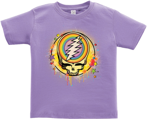 Grateful Dead Rainbow Splatter Stealie Toddler T - Grateful Dead Black Light Felt 24x36 Poster (620x620), Png Download