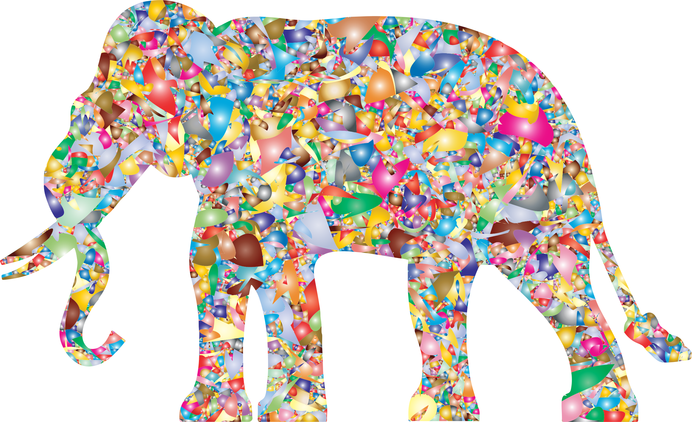 This Free Icons Png Design Of Modern Art Elephant Reactivated (2324x1420), Png Download