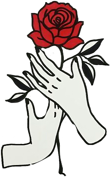 Report Abuse - Roses Drawings Hands (438x708), Png Download