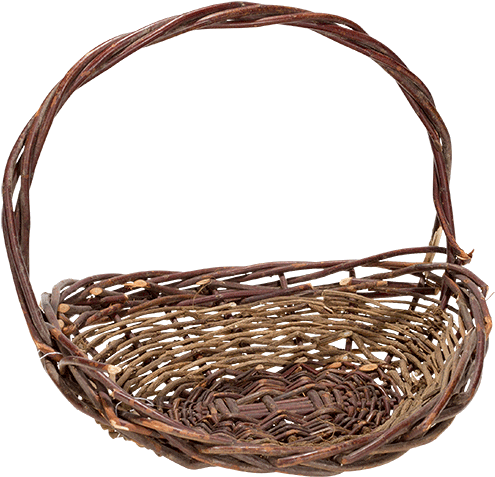 Vintage Wicker Basket Ø 26/44 Cm H 24/30 Cm - Weidekorb (700x700), Png Download