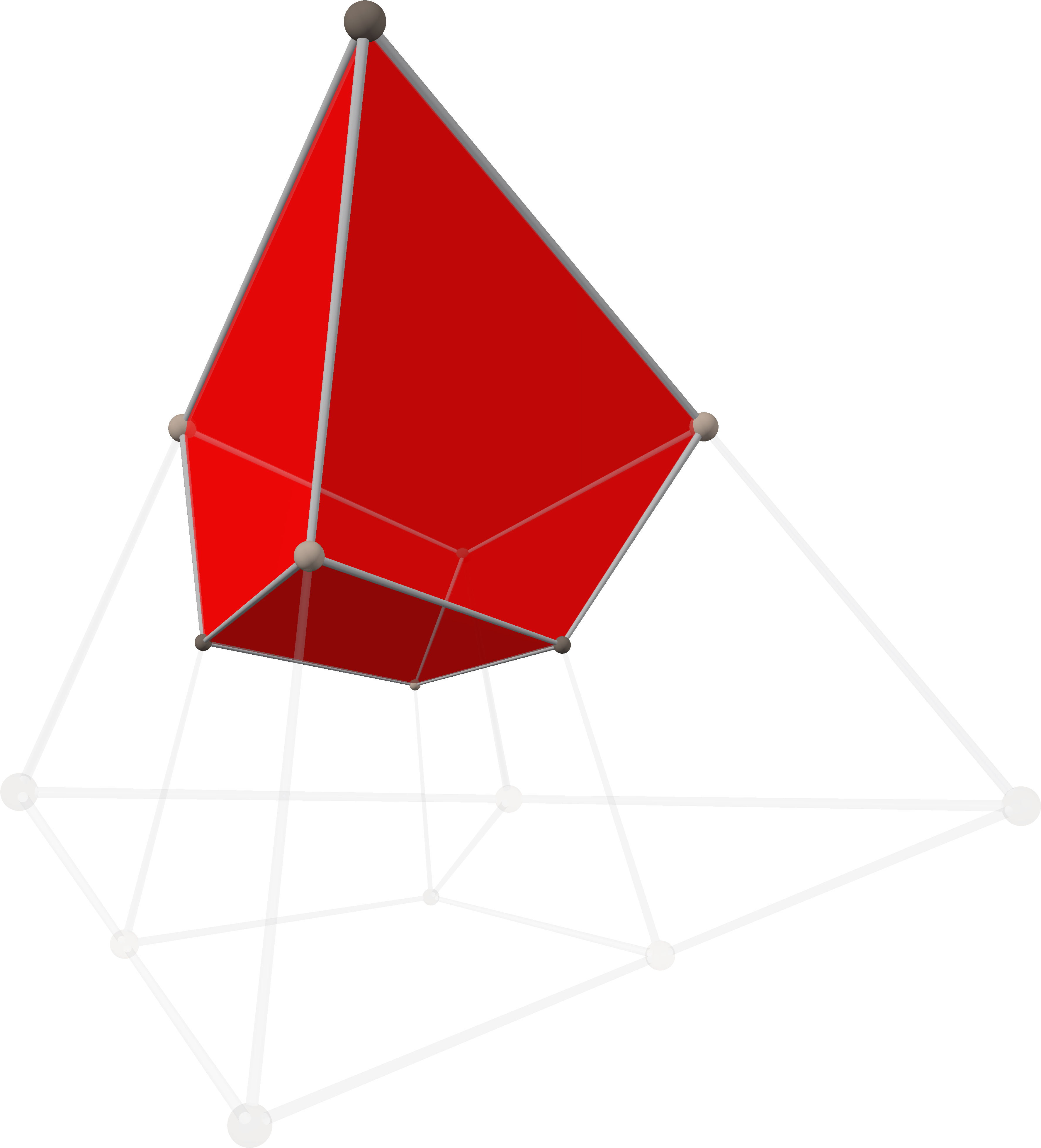 Tesseract Tetrahedron Shadow With Alternating Vertex - Cube (3624x3990), Png Download