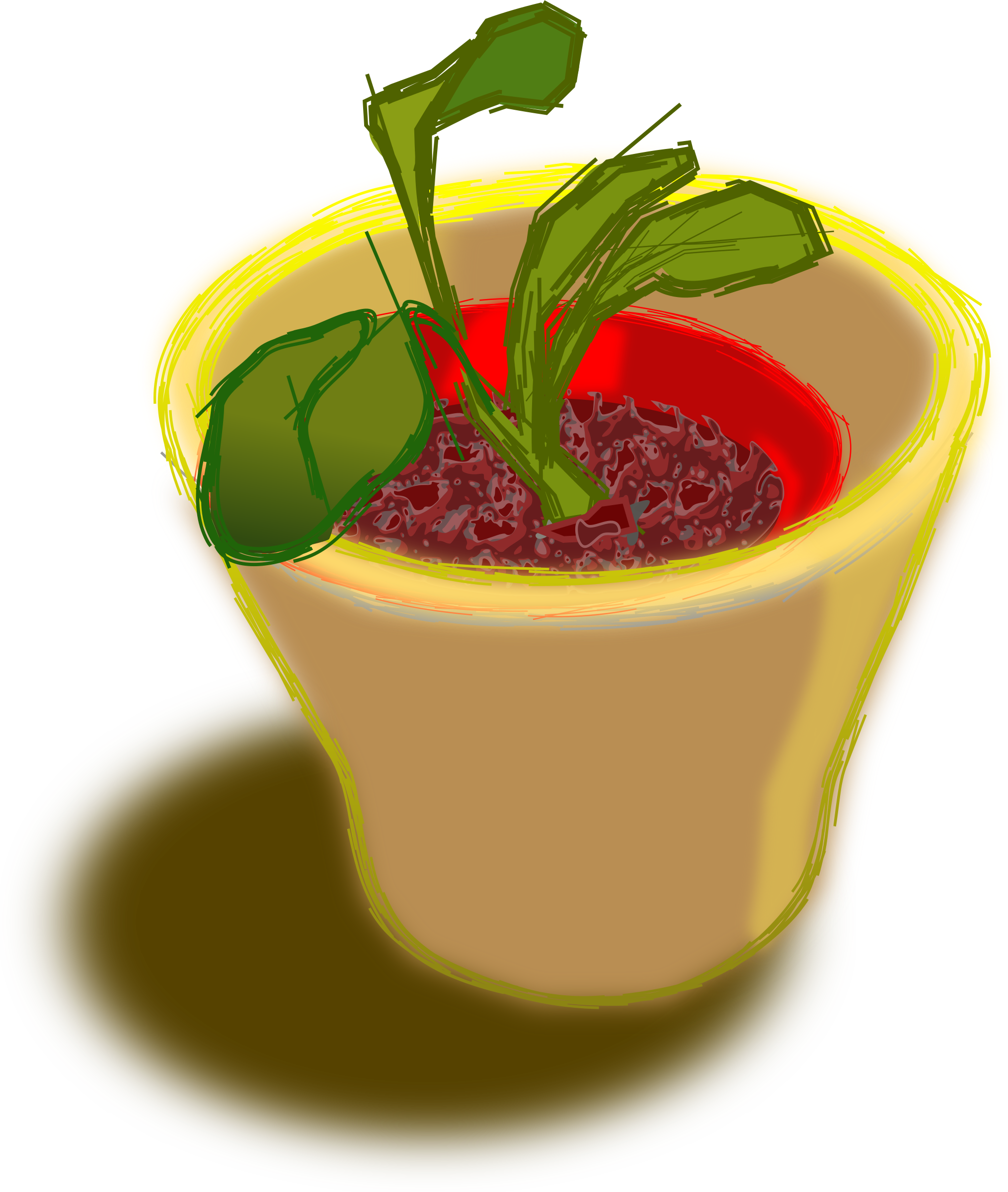 This Free Icons Png Design Of Plant In Two Pots (2029x2400), Png Download