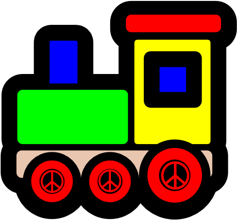 Toy Train Icon Christmas Xmas Electronics Peace Symbol - Toy Train Clip Art (555x555), Png Download