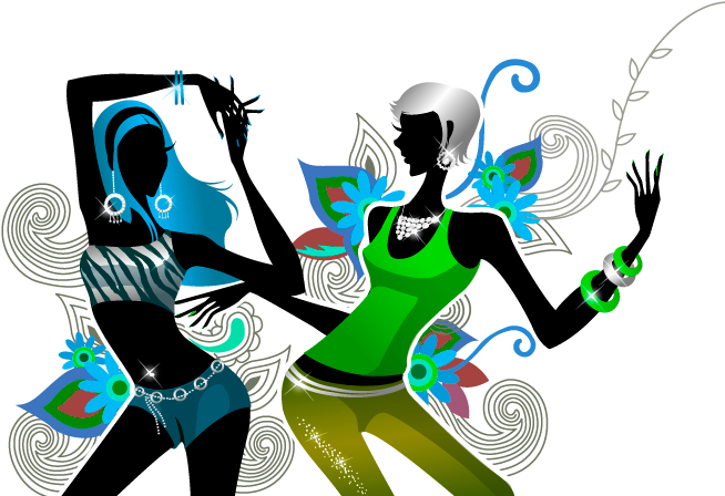 Baile - Custom Wristlet - Dancing Girls Wristlet, Pale Blue/sea (670x450), Png Download