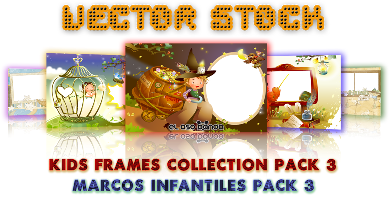 Vector Stock Kids Frames Collection Pack 3 Marcos Infantiles - Fête De La Musique (785x413), Png Download