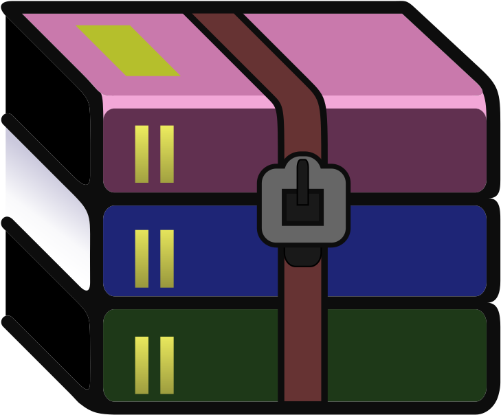 Svg Wikipedia Winrar Logo - Disk Compression Software Logo (896x768), Png Download