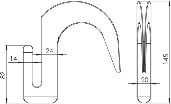 Meat Hook - Diagram (559x555), Png Download