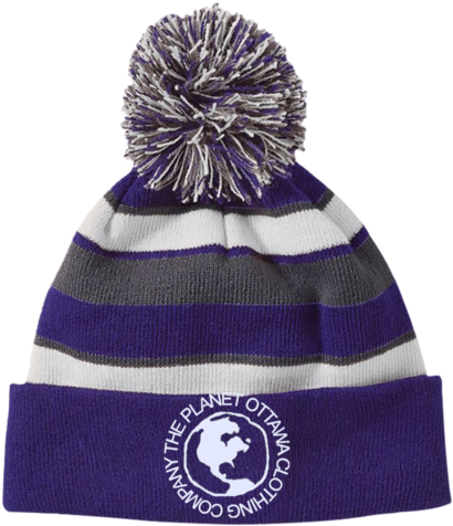 Classic Planet Ottawa Beanie With Pom - Aston Martin 223835 Holloway Striped Beanie With Pom (480x480), Png Download